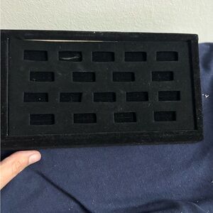 Black Velvet Jewelry ring Display Tray